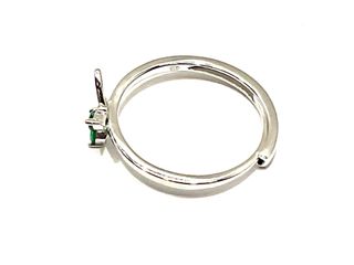 anillo plata 925mm con piedra con circonita