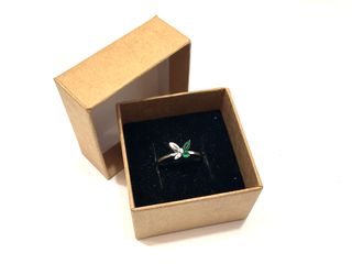 anillo plata 925mm con piedra con circonita