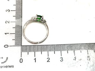 anillo plata 925mm con piedra con circonita