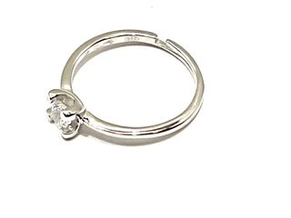 anillo plata 925mm con piedra con circonita