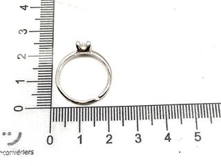 anillo plata 925mm con piedra con circonita