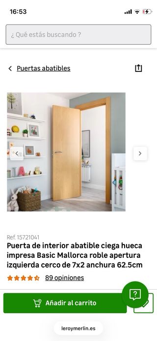 Puerta tono Roble