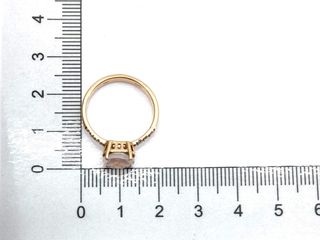 sortija oro 18k con piedra con cuarzo,diamante