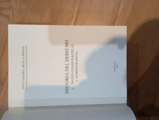 Historia del Derecho I: Instituciones Político-Adm