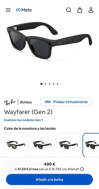 Gafas Ray-Ban Wayfarer Gen 2 x Meta