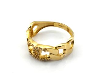 anillo oro 18k con piedra con circonita