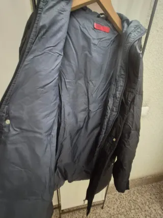 Parka larga negra Lewis