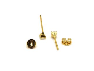 pendientes oro 18k con piedra con circonita