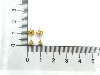 pendientes oro 18k con piedra con circonita