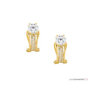 pendientes oro 18k con piedra
