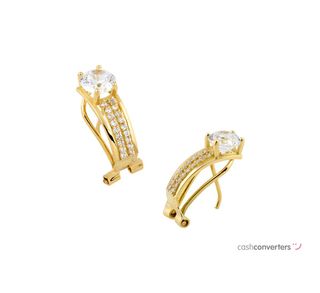 pendientes oro 18k con piedra