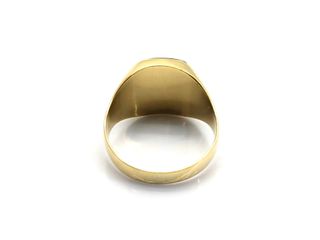 sello oro 18k con piedra con circonita