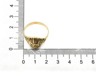 sello oro 18k con piedra con circonita