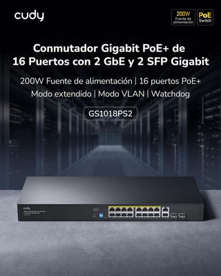 Cudy Switch PoE+ Gigabit Ethernet No Gestionado