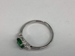 anillo plata 925mm con piedra con circonita