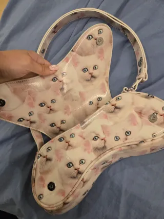 Bolso Diesel Gatitos Blanco Rosa