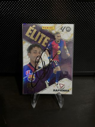 Cromo Raphinha Panini Élite firmado
