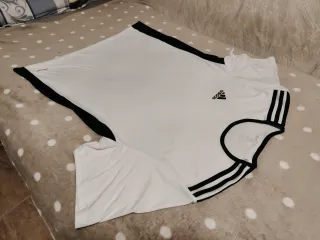 Nueva Camiseta Adidas Hombre Blanca y Negra