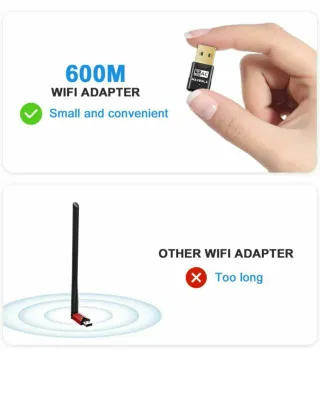 Mini Antena Receptora Wifi USB Dual Band 600 Mbps