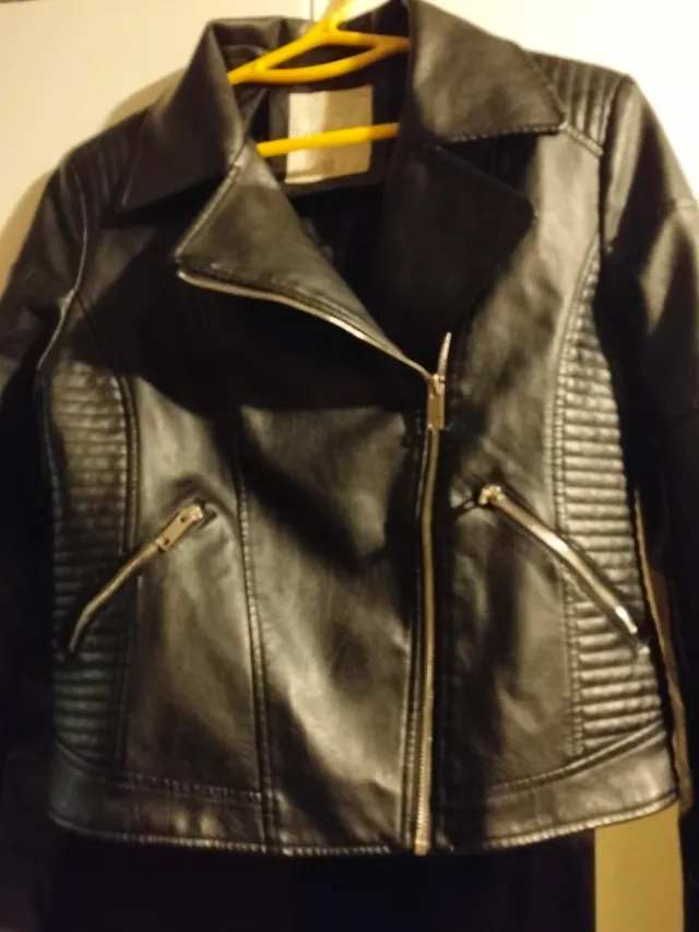 Chaqueta Biker Piel Sintética Mujer Talla M.