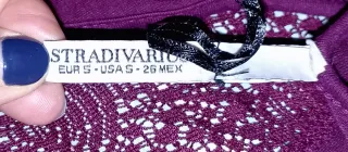 Body Stradivarius Granate Encaje