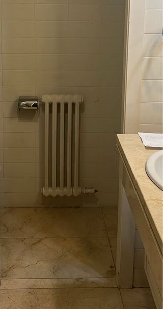 Radiador estilo clásico de hierro.