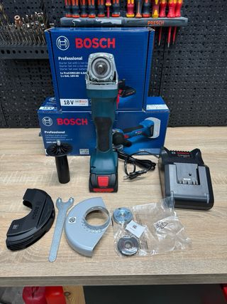 Radial gws 18v-8 + cargador + bateria 4ah