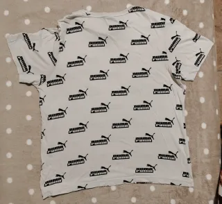 Camiseta Puma Hombre Blanca Estampada