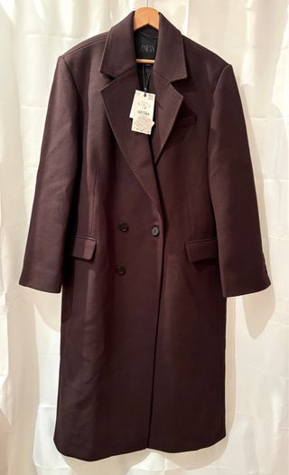 Abrigo oversize Zara marrón