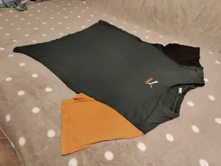 Camiseta Puma hombre verde y naranja