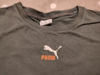 Camiseta Puma hombre verde y naranja