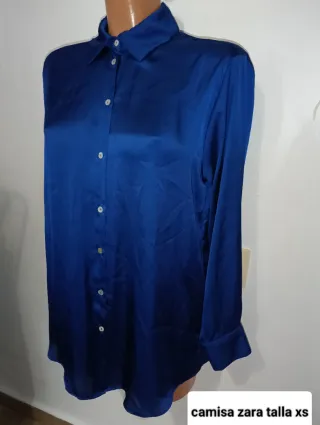 Camisa Zara Azul Talla XS