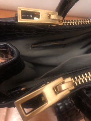 Bolso Bimba y Lola Negro Piel Cocodrilo