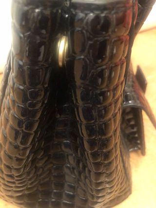 Bolso Bimba y Lola Negro Piel Cocodrilo