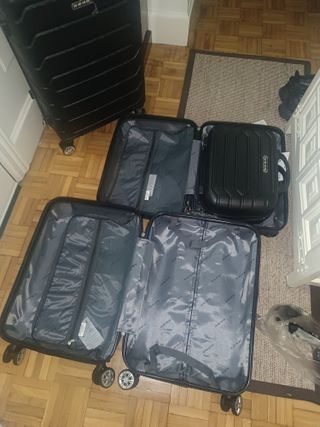 Conjunto 4 maletas de viaje negras