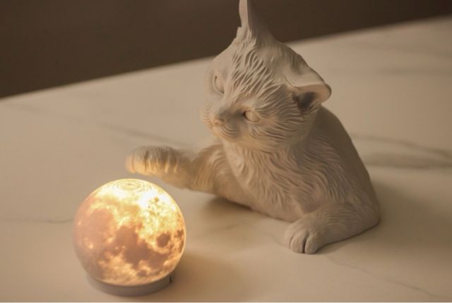 Lámpara Gato con Luna