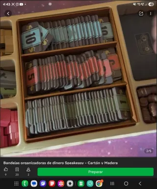 Bandeja organizadora de dinero Speakeasy