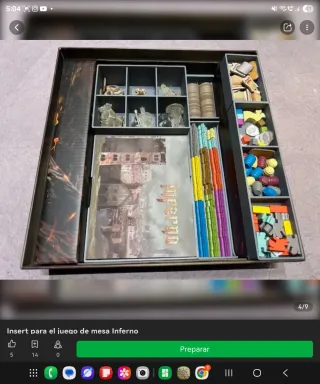Organizador Inferno Juego de Mesa