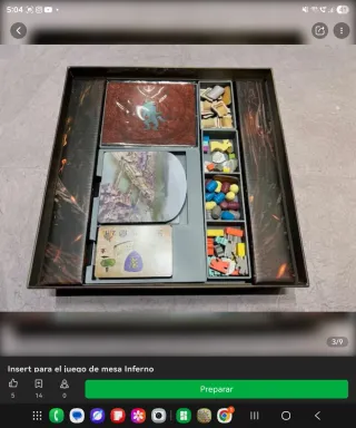 Organizador Inferno Juego de Mesa