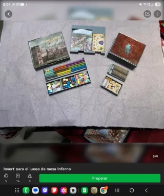 Organizador Inferno Juego de Mesa