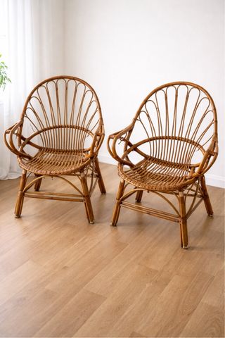 Pareja Sillones Vintage Ratán/Mimbre