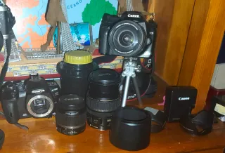 Lote Cámaras Canon EOS + 4 Objetivos
