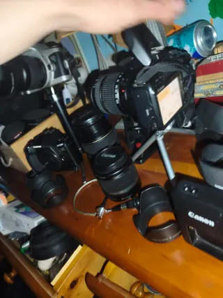 Lote Cámaras Canon EOS + 4 Objetivos