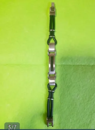 ➿️Brazalete "Lotus" Acero Inox con Fibra de Carbon