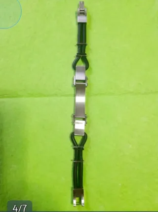 ➿️Brazalete "Lotus" Acero Inox con Fibra de Carbon