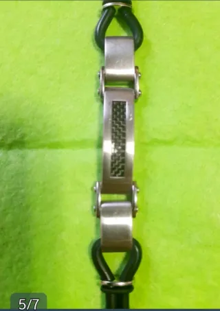 ➿️Brazalete "Lotus" Acero Inox con Fibra de Carbon