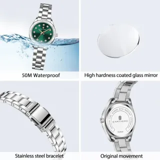 Reloj Sapphero Mujer Esfera Verde