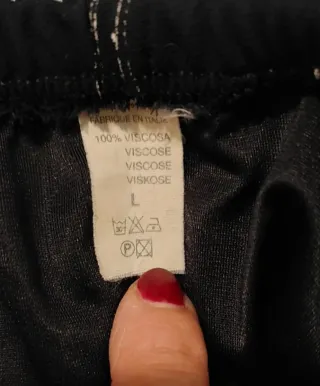 Gonna svasata fantasia nero/bianco