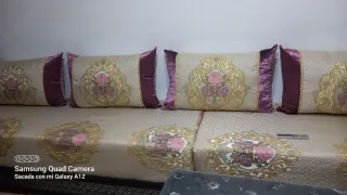 Sofás Marroquíes Beige y Morado Saddari