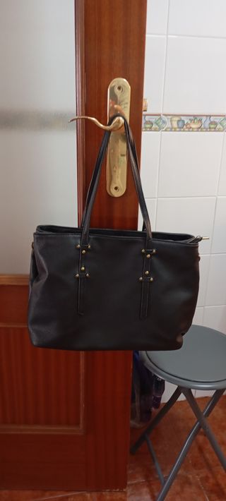 Bolso de mano negro mujer